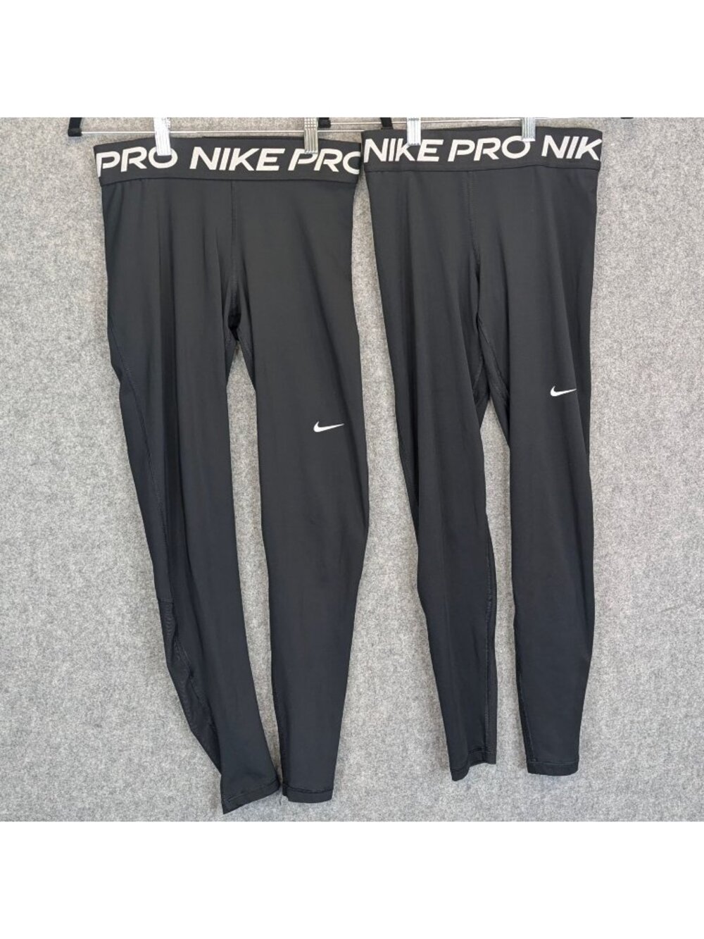 Lot of 2 Nike Pro 365 Mid Rise Mesh Panel Leggings Womens Small Black CZ9779-010